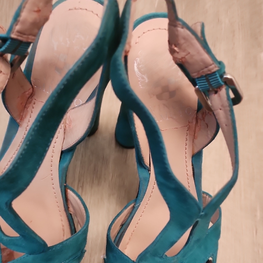 Vince Camuto Turquoise Strappy Heels - Picture 5 of 5